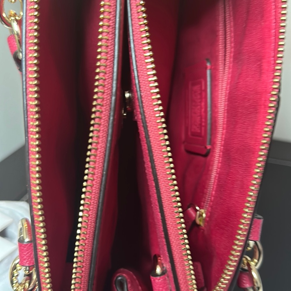 Authentic Coach mini carry all in cross grain leather and dust bag EUC - Picture 13 of 17